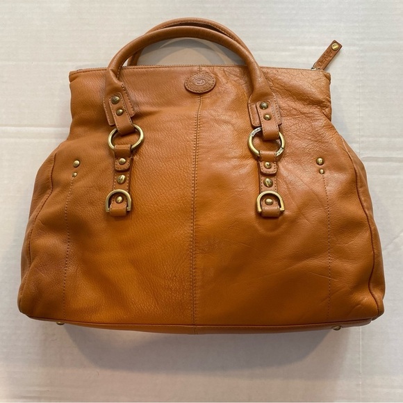 Dr. Koffer Tan Leather Satchel Structured Design Double Handles w/ Coin Purse - Picture 9 of 16